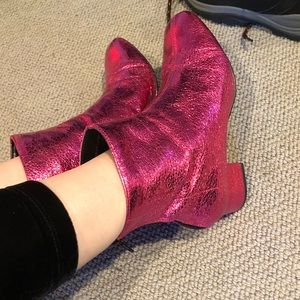 Pink top shop boots. Size 7.5 used